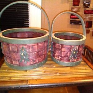 Wicker Christmas Baskets